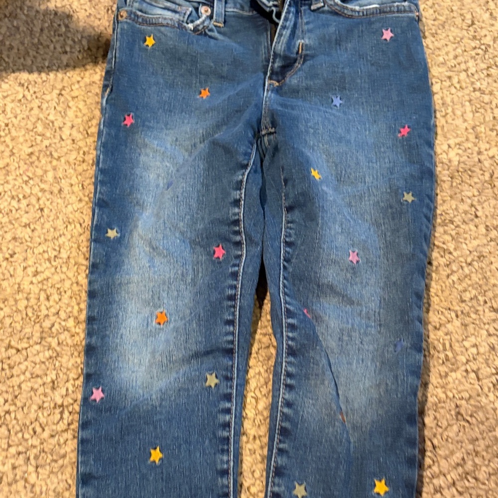 Women's Star-Embellished Denim Belt
